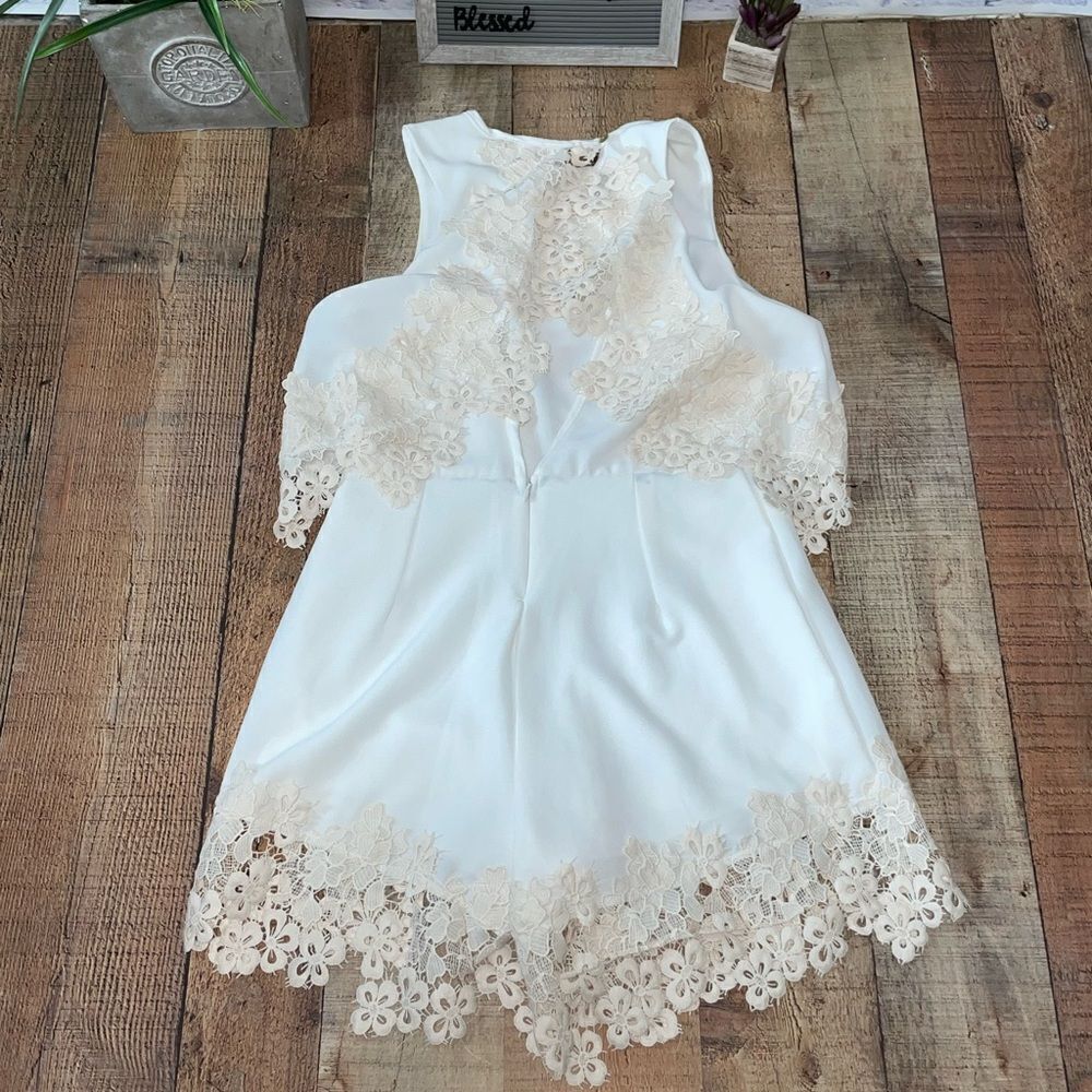 💜 4si3nna lace eyelet romper